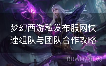 梦幻西游私发布服网快速组队与团队合作攻略