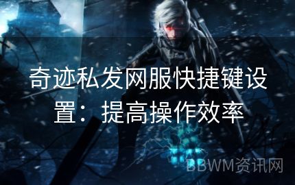 奇迹私发网服快捷键设置：提高操作效率