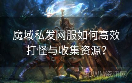 魔域私发网服如何高效打怪与收集资源？