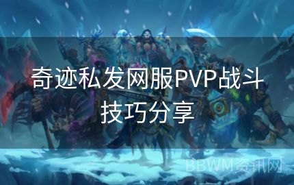 奇迹私发网服PVP战斗技巧分享