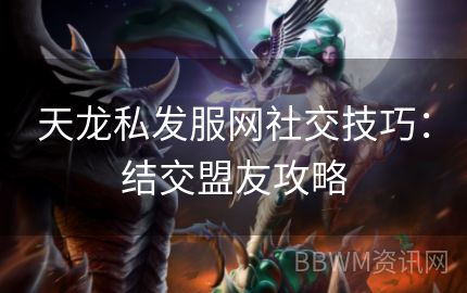 天龙私发服网社交技巧：结交盟友攻略